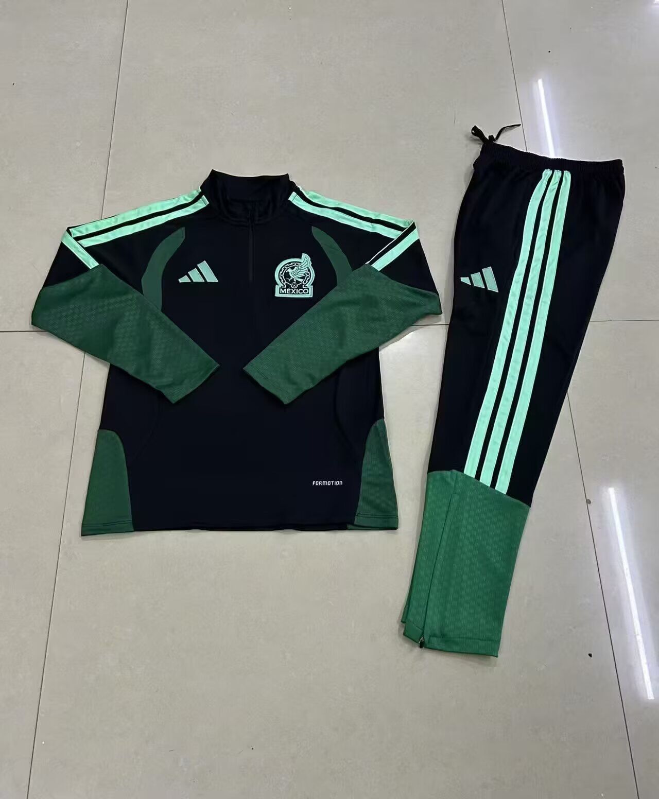 AAA Quality Mexico 25/26 Tracksuit - Black/Green